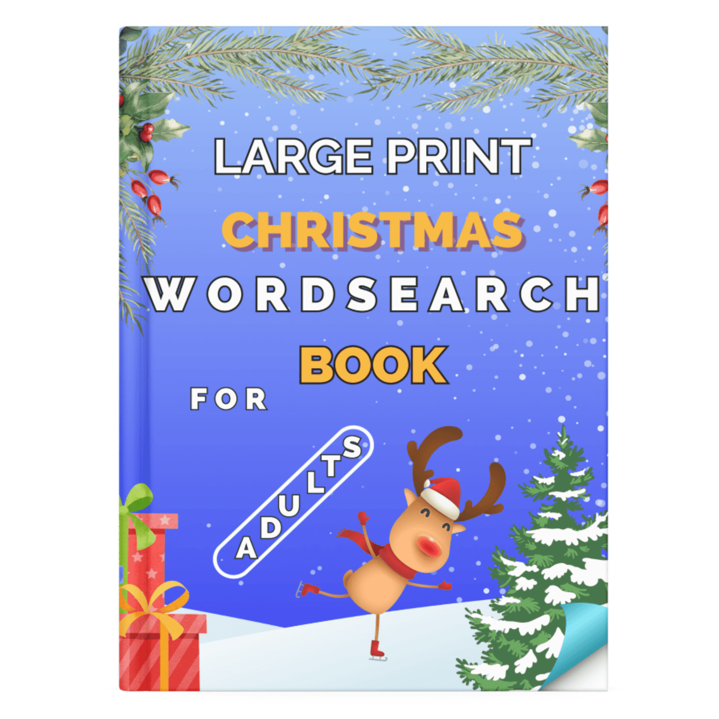 2023 Large Print Christmas Wordsearch Book for Adults - New Edition - Purple Mallet