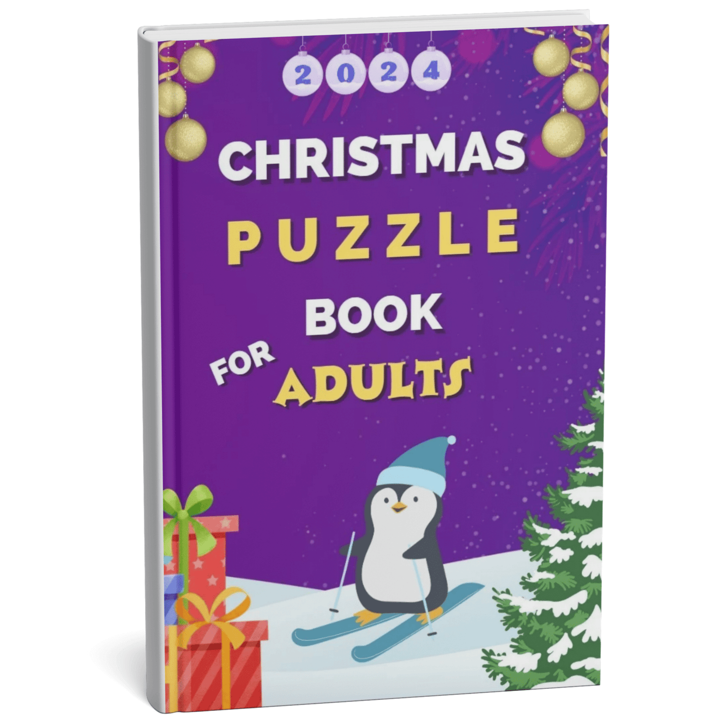 2024 Edition: Adult Christmas Puzzle Book with Puzzle and Challenges - Purple Mallet