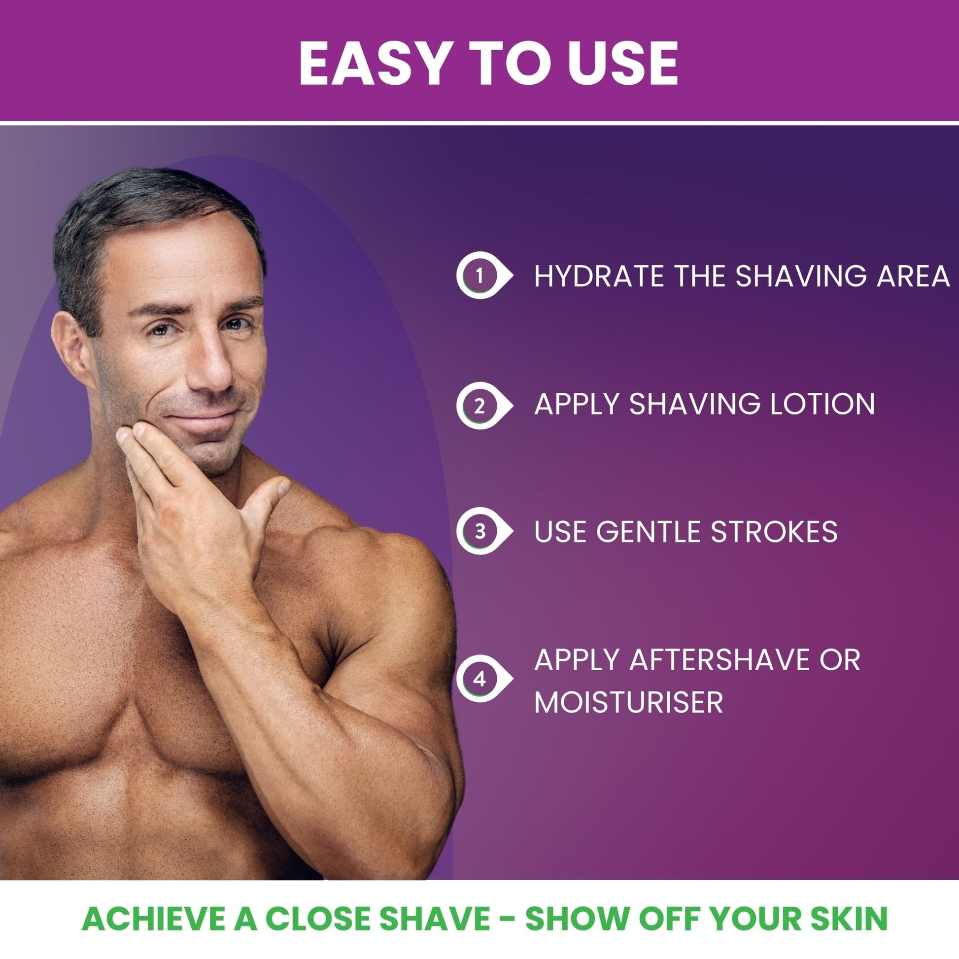 6 - Pack Eco - Friendly Wheatstraw Razors - Sustainable Shaving for Men & Women + Strip - Purple Mallet