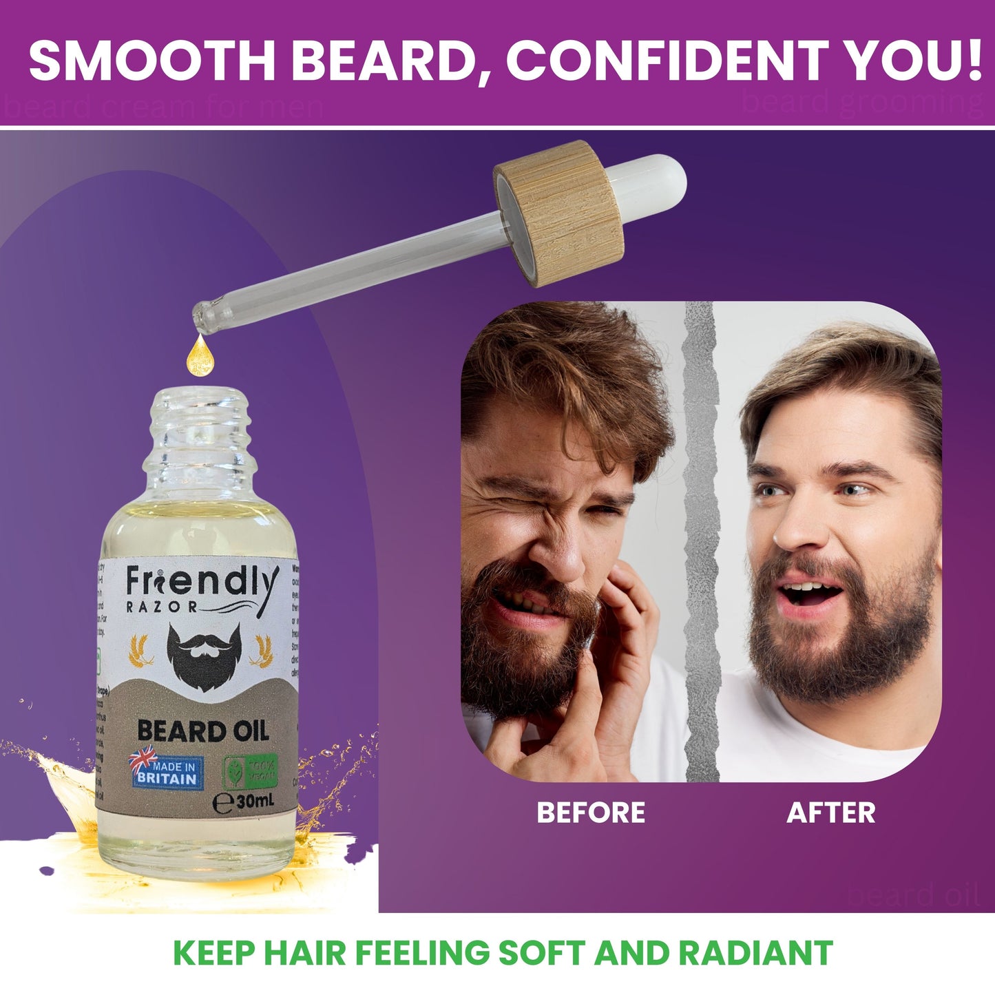 Beard Oil - With Oatmeal, Apricot Kernel, Avocado and Argan Extracts