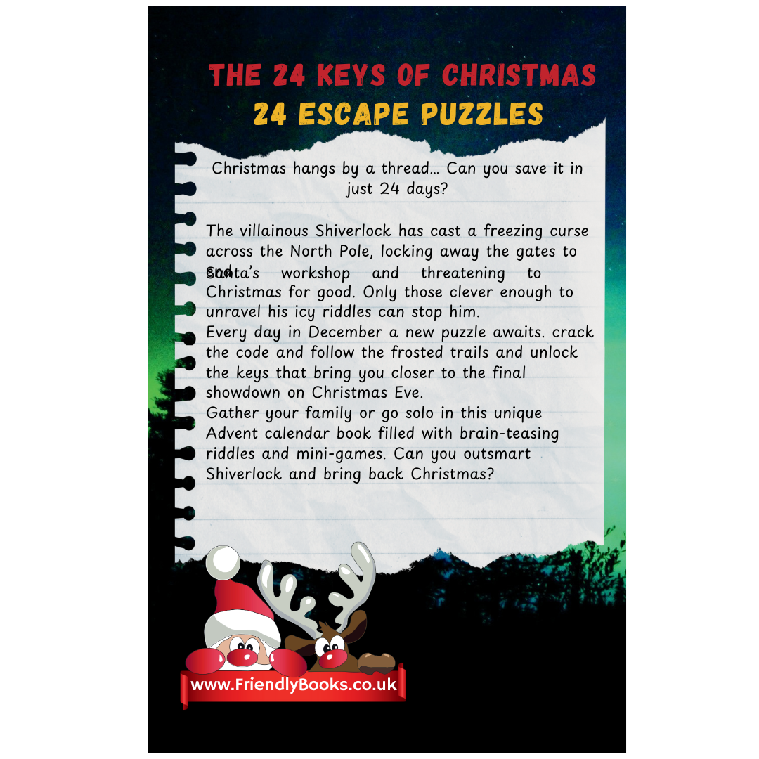 The Christmas Escape Room - Advent Calendar 2025: 24 Days of Riddles and Puzzles to save Christmas. An Escape Room in a Book - A Puzzle Each Day