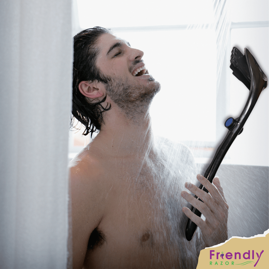 Back Razor – Back Shavers for Men | Back Hair Remover | 3 Blades - Purple Mallet