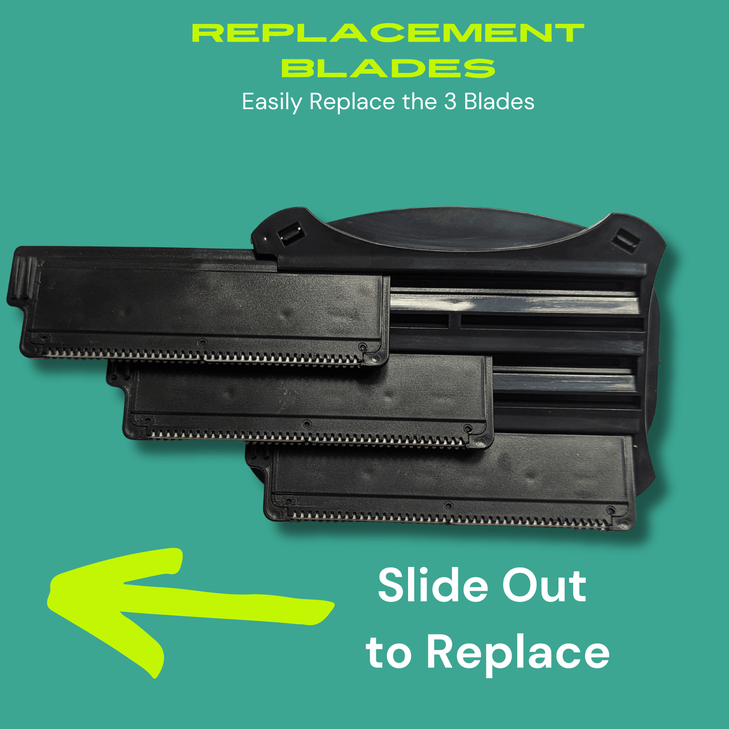 Back Razor - Replacement Blade Set (3 Blades) - Purple Mallet