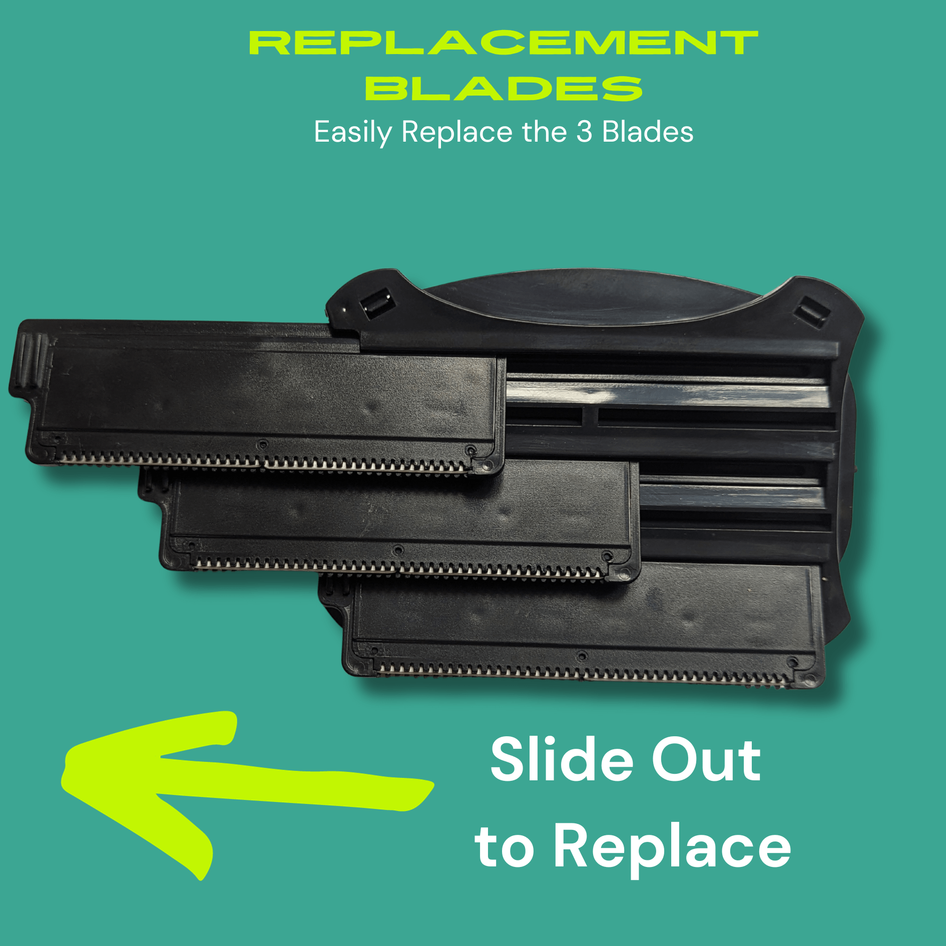 Back Razor - Replacement Blade Set (3 Blades) - Purple Mallet