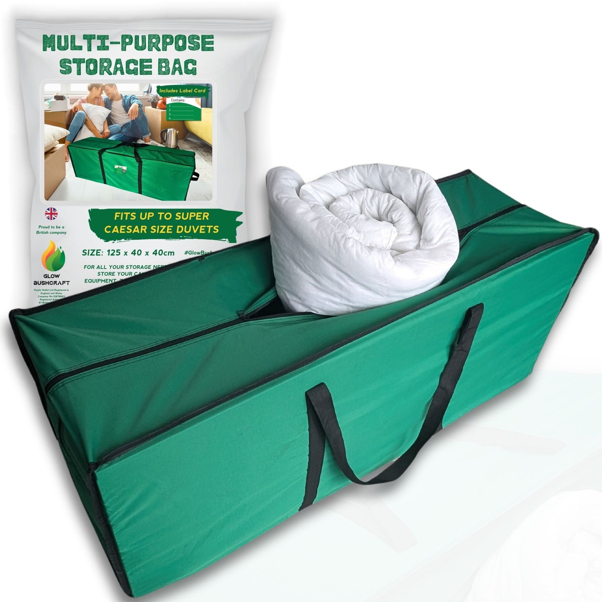 Extra Strong Jumbo Moving Bag with Zips – Big Bags for Large Storage - Purple Mallet