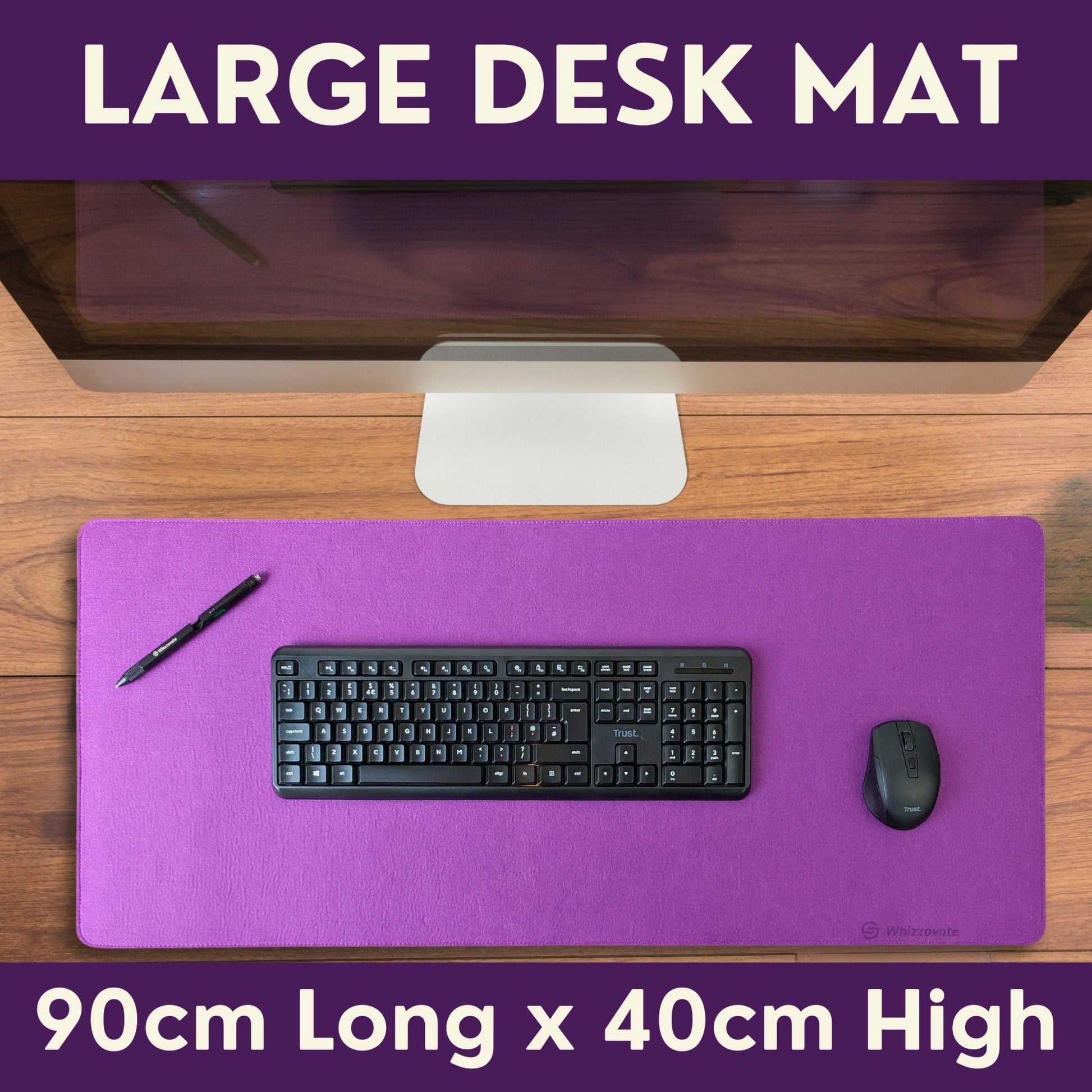 Felt Desk Mat for Office Desk - Purple Mallet