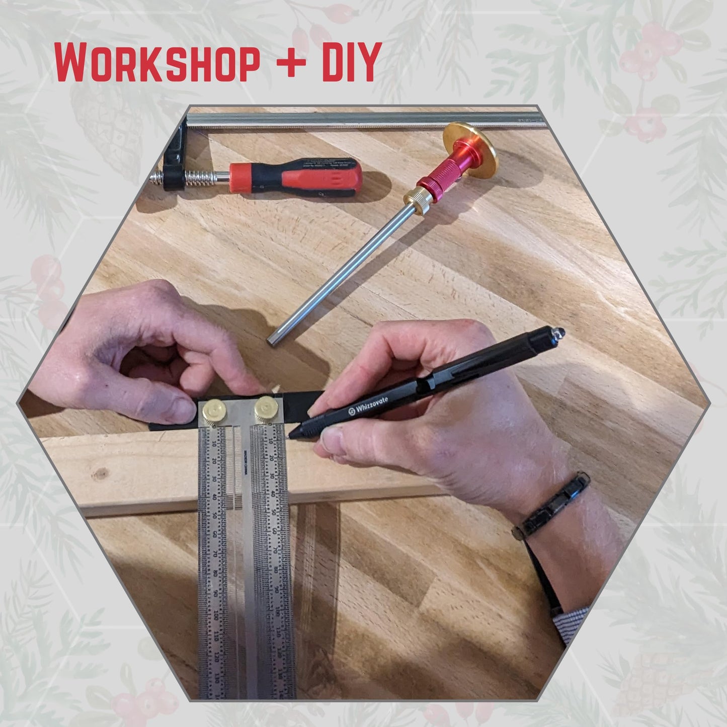 Versatile MultiTool Pen for Men - Ideal Gift for Christmas and Birthdays - Purple Mallet