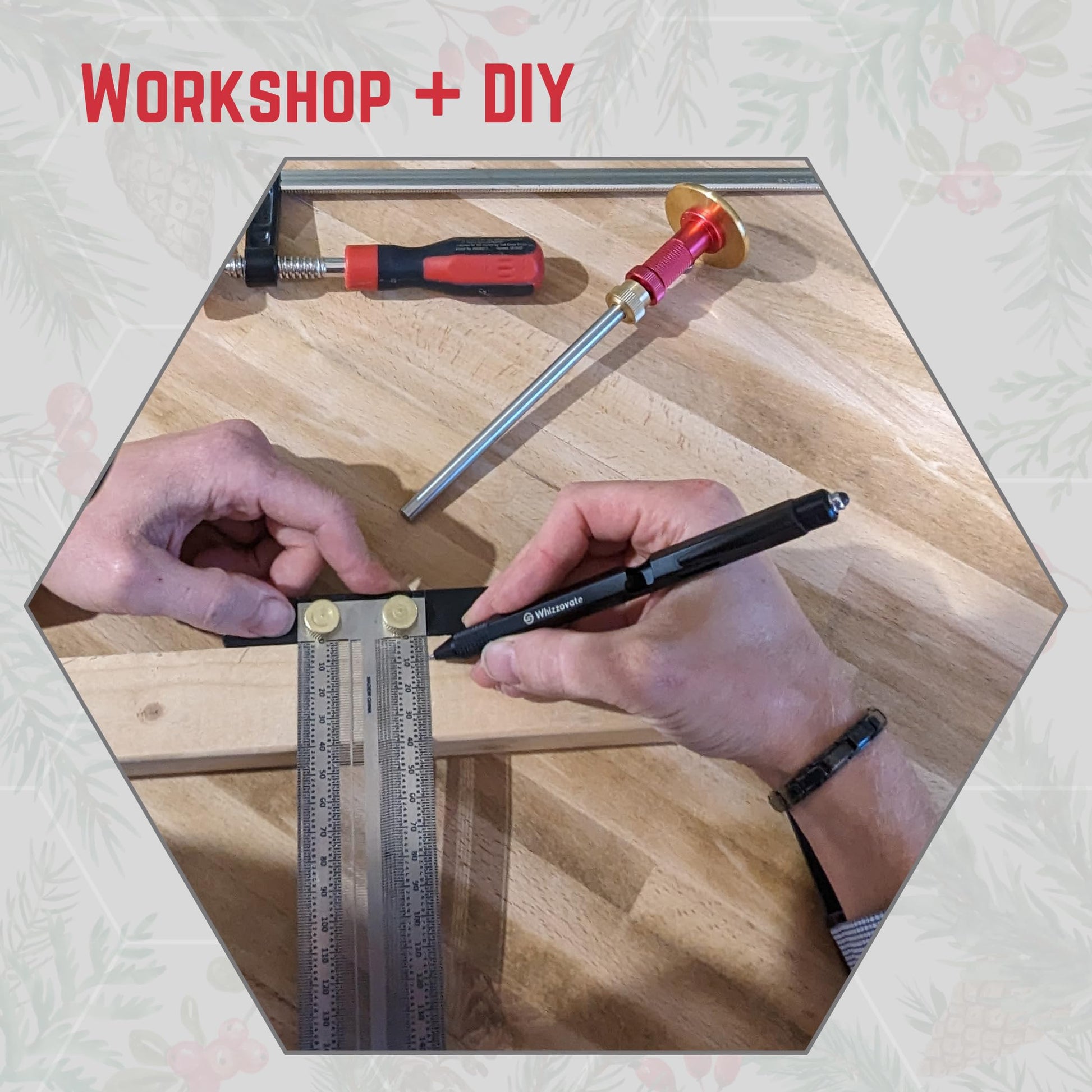 Versatile MultiTool Pen for Men - Ideal Gift for Christmas and Birthdays - Purple Mallet