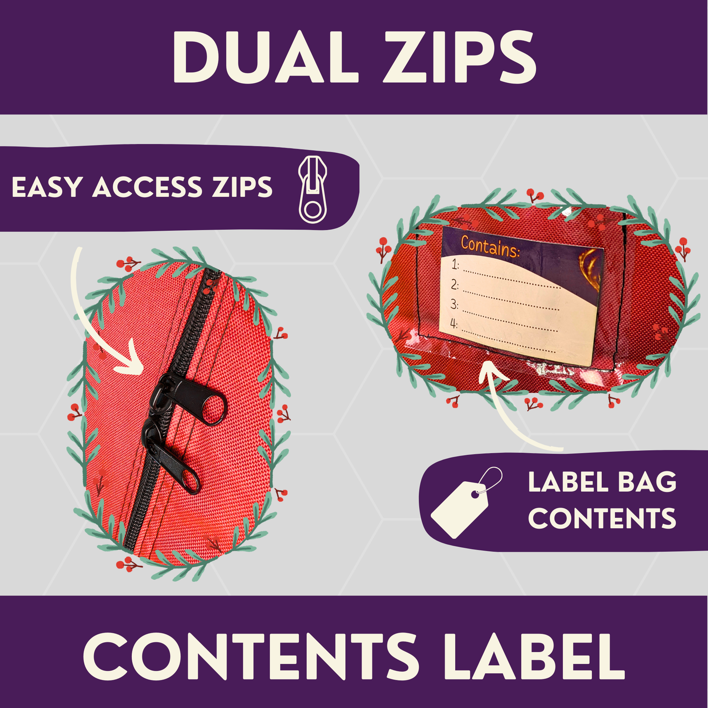 Christmas Tree Storage Bag - Store Your Christmas Tree - Holds up to 2.4m Trees - Oxford 600D Fabric