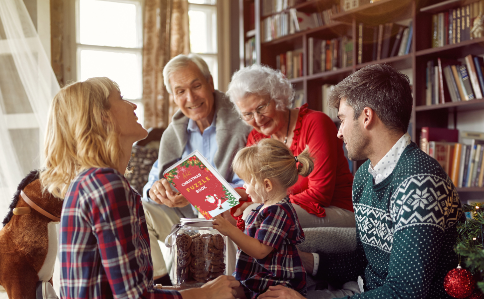 Christmas Puzzle Book for Adults: Variety of Puzzle Types Included