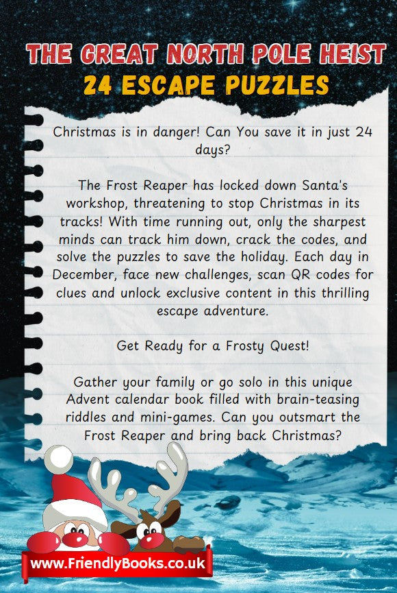 The Christmas Escape Room - Advent Calendar: 24 Days of Riddles and Puzzles to save Christmas. An Escape Room in a Book - A Puzzle Each Day