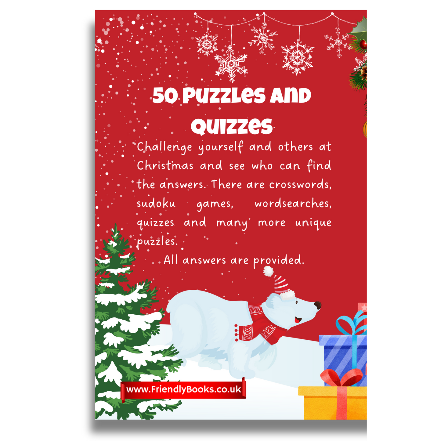 Christmas Puzzle Book for Adults: Variety of Puzzle Types Included