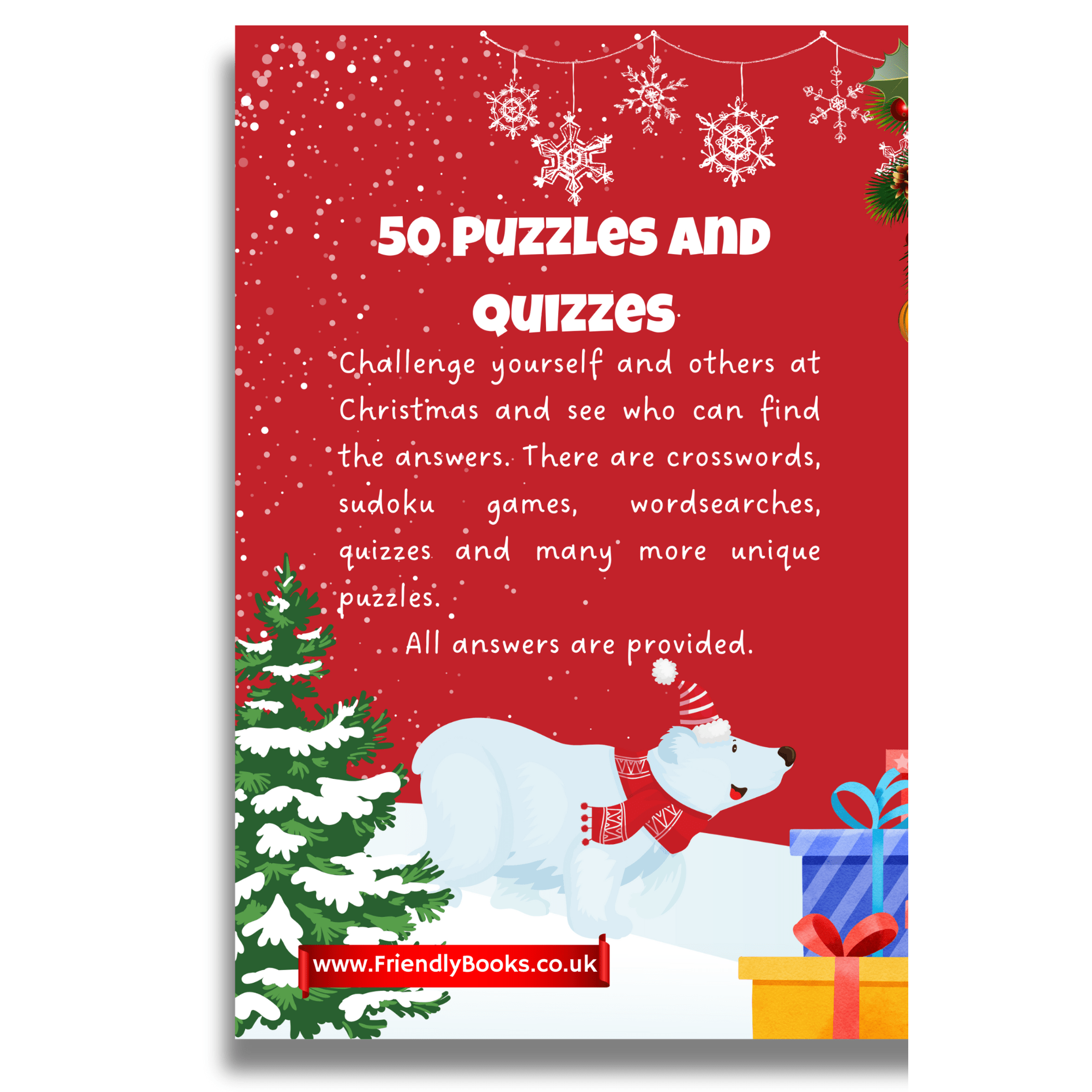 Christmas Puzzle Book for Adults: Variety of Puzzle Types Included - Purple Mallet
